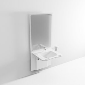 SlimLine - Adjustable Washbasin with Mirror